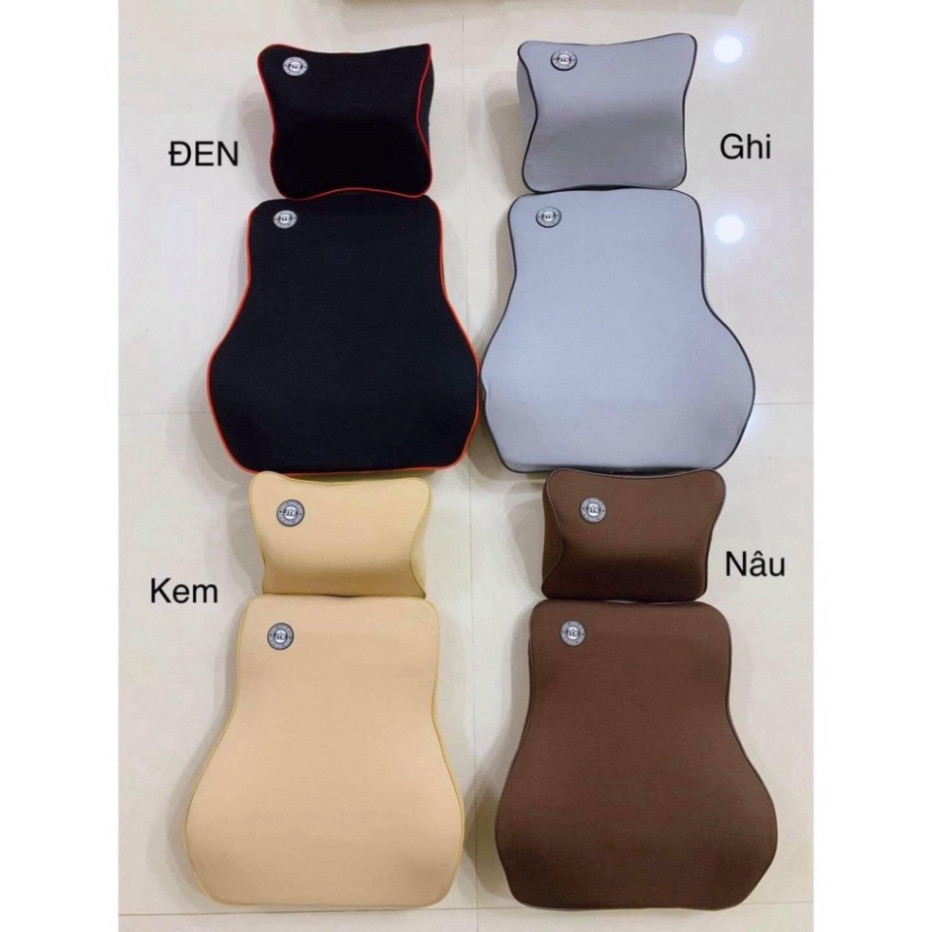 Gối tựa đầu và lưng cao su non để ghế ô tô, văn phòng S039 -  ACCECAR | BigBuy360 - bigbuy360.vn