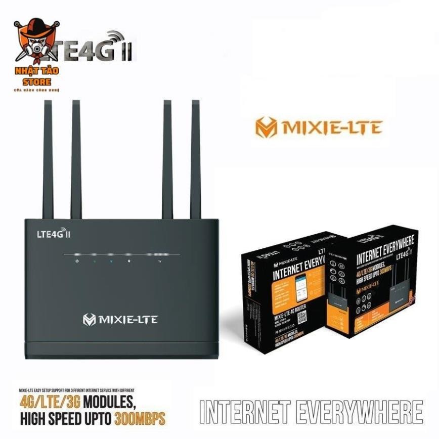 Router Wifi 4G LTE MIXIE II Chính hãng (4 Anten - 32 user - 4 Cổng Lan) Bảo hành 24 Tháng