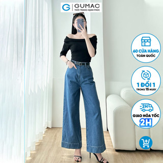 Quần Jeans ống rộng thời trang GUMAC QJE03038