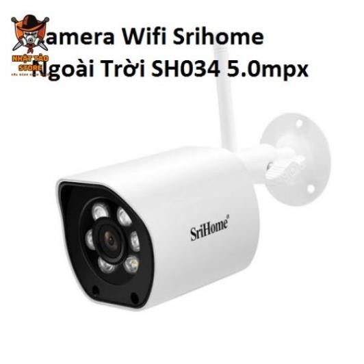 Camera Srihome SH034 5.0Mpx, Camera góc rộng siêu nét đàm thoại 2 chiều, Camera wifi trong nhà ngoài trời. BH 12 Tháng