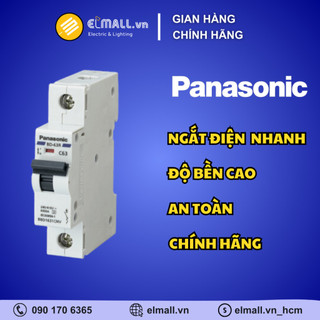 Cầu dao tự động bảo vệ quá tải & ngắn mạch 6a, 10a, 16a, 20a, 25a, 32a, 40a, 50a, 63a - mcb 1p c curve 06ka panasonic