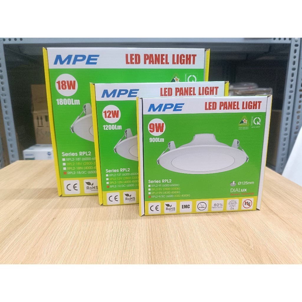 Đèn led âm trần RPL2 đổi màu 6W 9W 12W 18W 3000K/4000K/6500K MPE