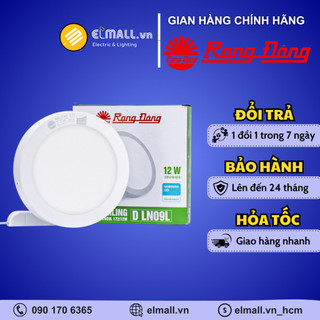Đèn led ốp trần tròn rạng đông 12w, 18w, 24w ln09 3000k/6500k chính hãng