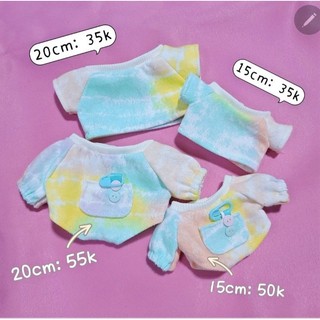 Áo thun doll, Labubu 17cm, Jumpsuit doll 20cm, 15cm