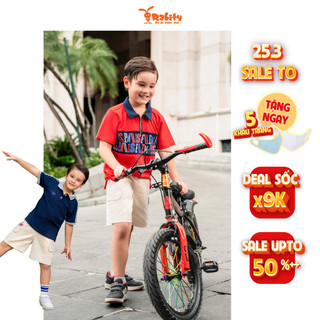 Áo thun ngắn tay bé trai phong cách thời trang pháp năng động, áo phông trẻ em Rabity x ELLE Kids 83027.83023