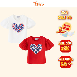 Áo thun ngắn tay bé gái Minnie tay bồng dễ thương Rabity x ELLE Kids- designed in Parisphong cách thời trang Pháp 5717