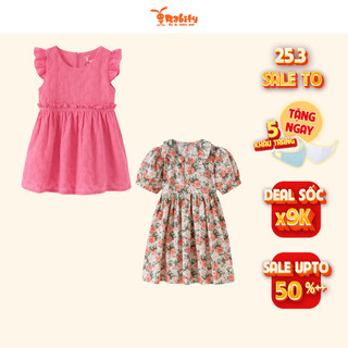 Váy bé gái Rabity đầm thô cho bé thoáng mát mùa hè đầm cho trẻ em 93103