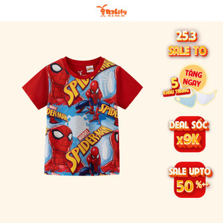 Áo thun ngắn tay bé trai cotton Rabity 5645 áo thun siêu nhân nhện spiderman
