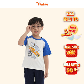 Áo thun bé trai Rabity 93118 áo phông bé trai phong cách hàn quốc áo cotton bé trai cao cấp mặc đi biển