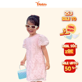 Đầm váy thô tay bồng bé gái Rabity 93119