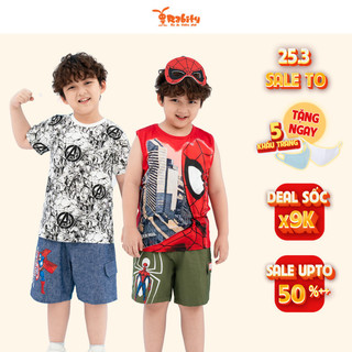 Quần sooc kaki bé trai in hình Spider-man siêu ngầu phối đồ siêu dễ Rabity 5724