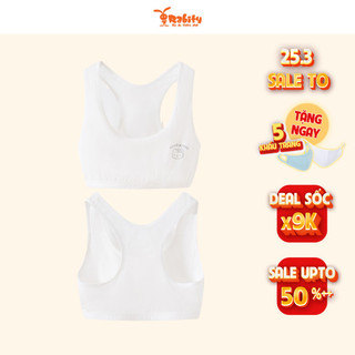 Áo lót bé gái Rabity áo lót trong màu trắng cotton mềm thoải mái cho trẻ em nữ 2011 áo lót cho bé đi học (25-40kg)
