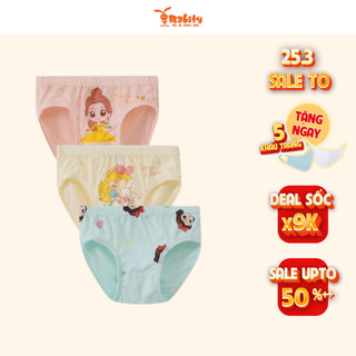 Set 3 quần lót bé gái Rabity quần chip trẻ em vải modal kháng khuẩn 3135