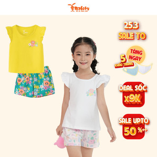 Bộ quần áo thun bé gái Rabity bộ thun ngắn chất cotton siêu mềm mịn cho trẻ em 92295