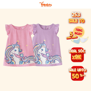 Đầm pony bé gái sát nách Rabity màu sắc ngọt ngào nữ tính chất mềm nhẹ thoáng mát cho trẻ em 92763