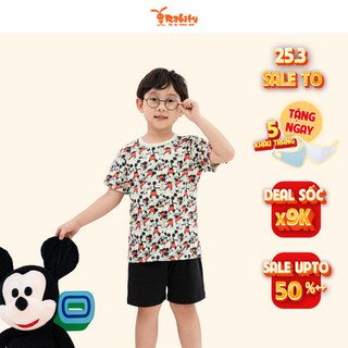 (9-21kg) Đồ bộ bé trai Rabity 5710 set bé trai hình mickey đồ bộ cho bé trai sát nách vải cotton cao cấp