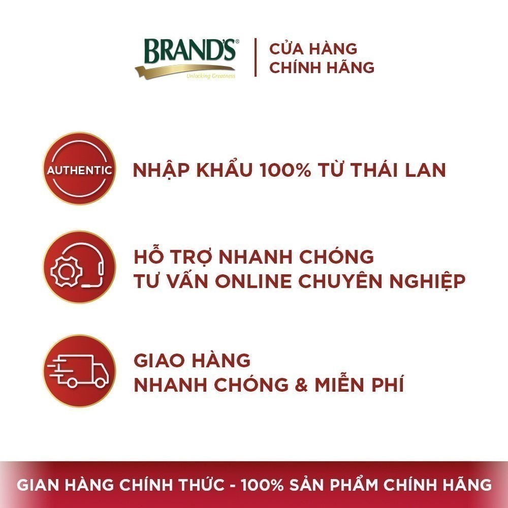 Combo 1 Hộp nước cốt gà BRAND'S vị truyền thống 42 ml và 1 hộp nước yến thật BRAND'S đường phèn 42 ml