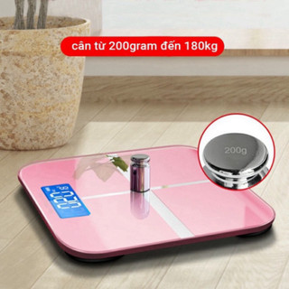 Cân Điện Tử - Cân Sức Khỏe Kính Cường Lực Tải Trọng 180kg Màn Hình Led Độ Chính Xác Cao