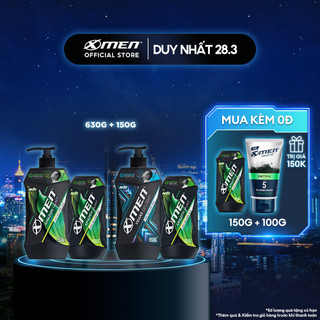  Combo Dầu gội X-Men Amazon/ Vegas 630g + Dầu gội Amazon Hunt 150g - Công nghệ mùi hương giúp tinh thần phấn chấn