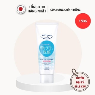 Sữa rửa mặt tạo bọt dưỡng ẩm bổ sung ceramide softymo kosé nhật bản