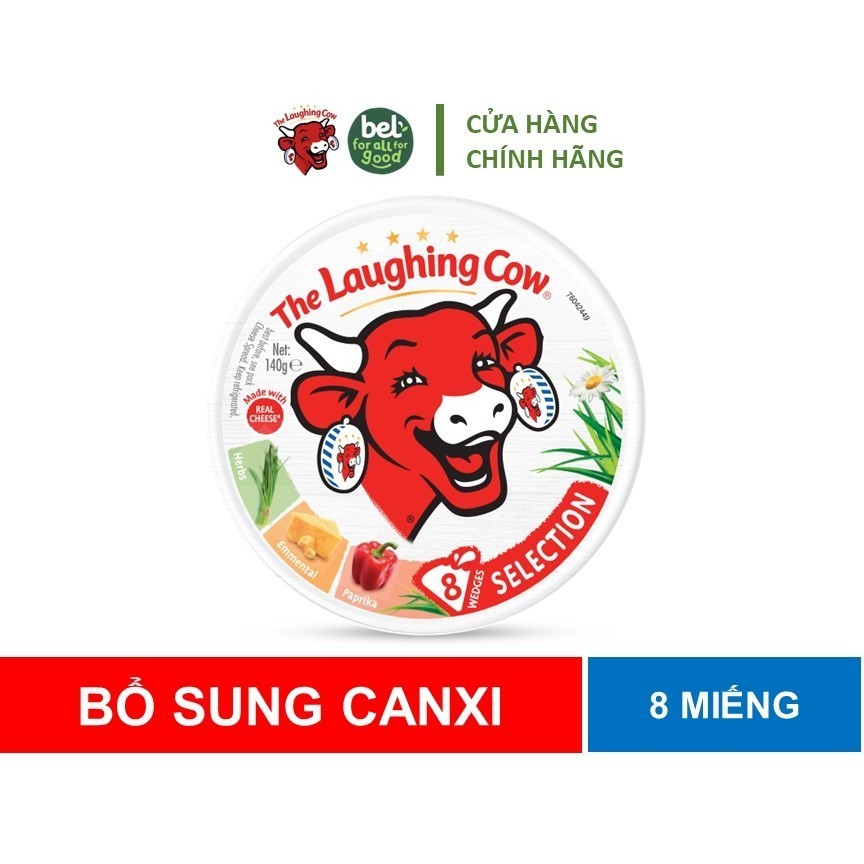 Phô mai Con Bò Cười Selection - 8 miếng (140G)