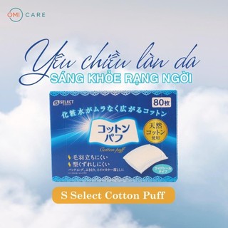 Bông Tẩy Trang S Select Nhật Bản 80 Miếng (Dạng Side-Sealed)
