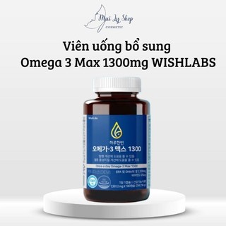 Viên uống omega 3 max 1300mg wishlabs tuần hoàn máu cải thiện trí nhớ hộp 180 viên