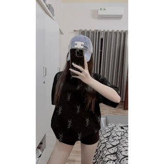 Áo Thun Nam Nữ  Form Rộng  Dính Đá Dày Mịn Thoáng Mát Thiết Kế Thời Trang Kiểu Dáng Năng Động Trẻ Trung