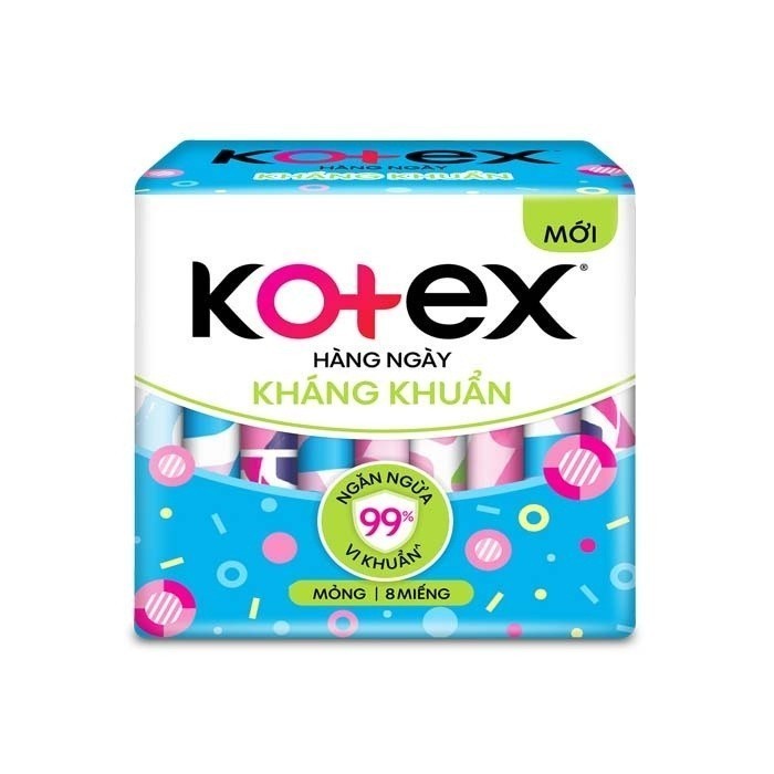 HÀNG TẶNG KHÔNG BÁN Bộ 2 BVS Kotex Hằng Ngày Kháng Khuẩn 8 Miếng Gói