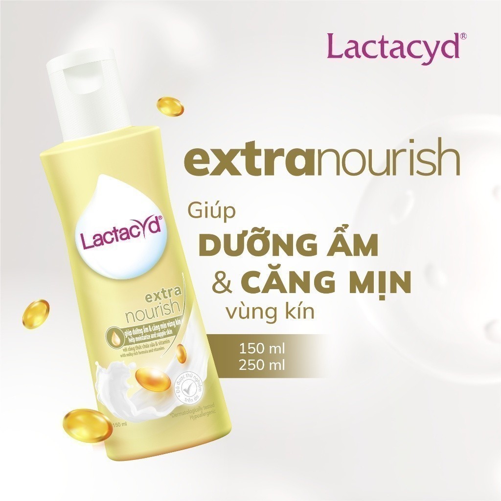 Bộ 3 Dung Dịch Vệ Sinh Phụ Nữ Lactacyd Extra Nourish Dưỡng Ẩm và Căng Mịn