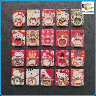 Ring đế, nhẫn kéo, ring dán lưng để chống dựng đỡ cho điện thoại xem phim, các mẫu mèo - thần tài  may mắn, xịn xò