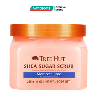 Tẩy tế bào chết cơ thể tree hut shea sugar scrub moroccan rose tăng đàn hồi và giảm kích ứng da 255g