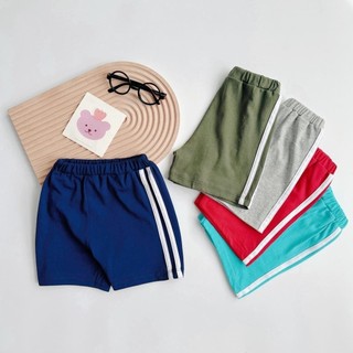 Quần đùi cho bé phối sọc viền thể thao năng động vải cotton thấm hút mồ hôi từ 1 - 7 tuổi