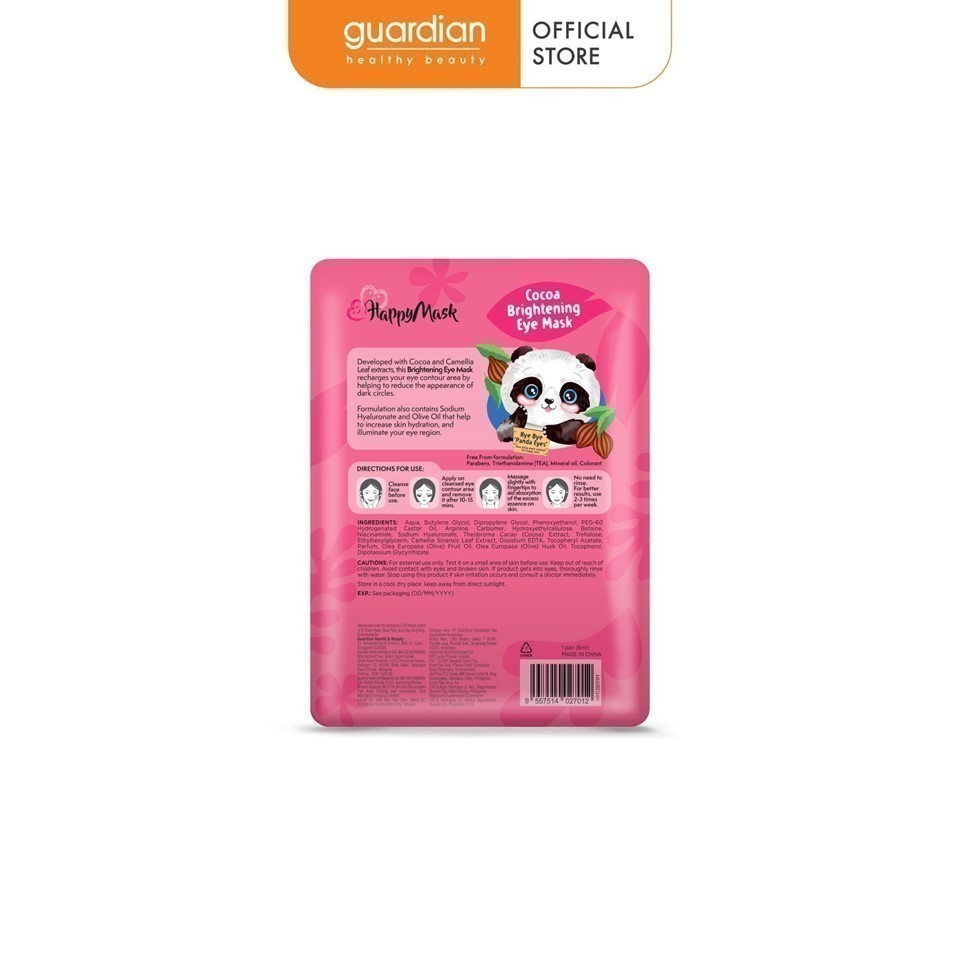 Mặt Nạ Mắt Cacao Dưỡng Sáng Da Happy Mask Cocoa Brightening Eye Mask 6ml