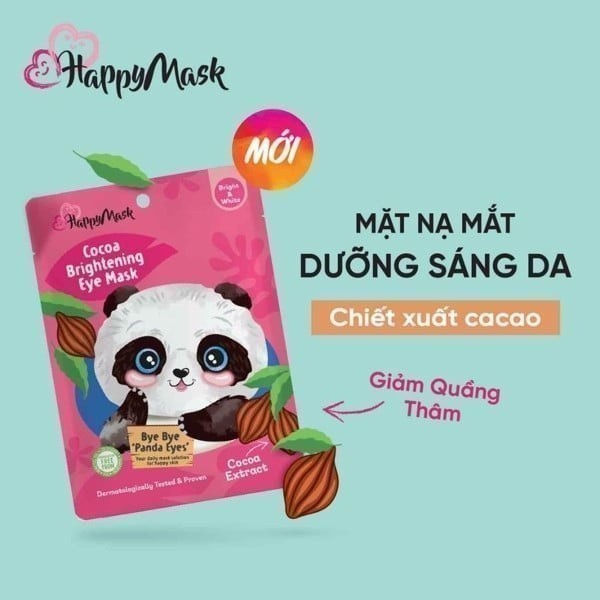 Mặt Nạ Mắt Cacao Dưỡng Sáng Da Happy Mask Cocoa Brightening Eye Mask 6ml