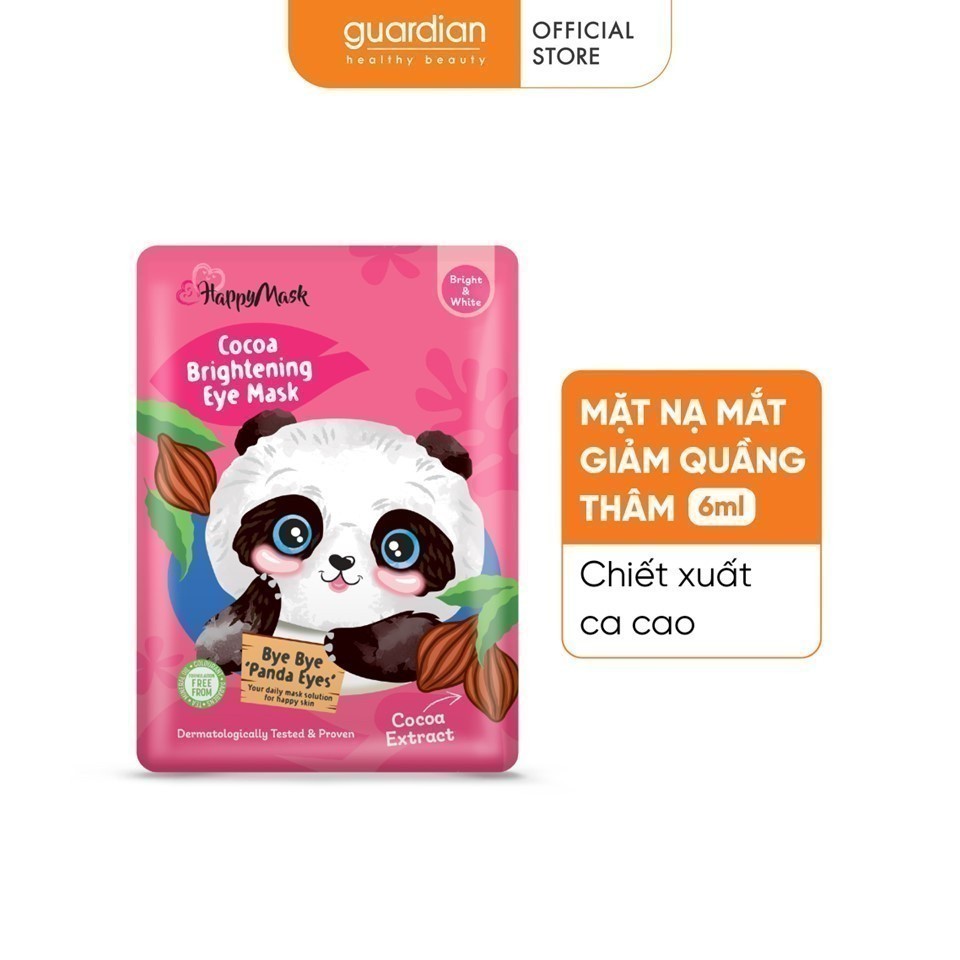 Mặt Nạ Mắt Cacao Dưỡng Sáng Da Happy Mask Cocoa Brightening Eye Mask 6ml