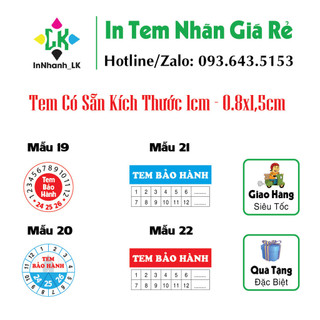 Tem vỡ, tem bảo hành, tem bảo hành điện thoại, tem tròn, tem vỡ có sẵn