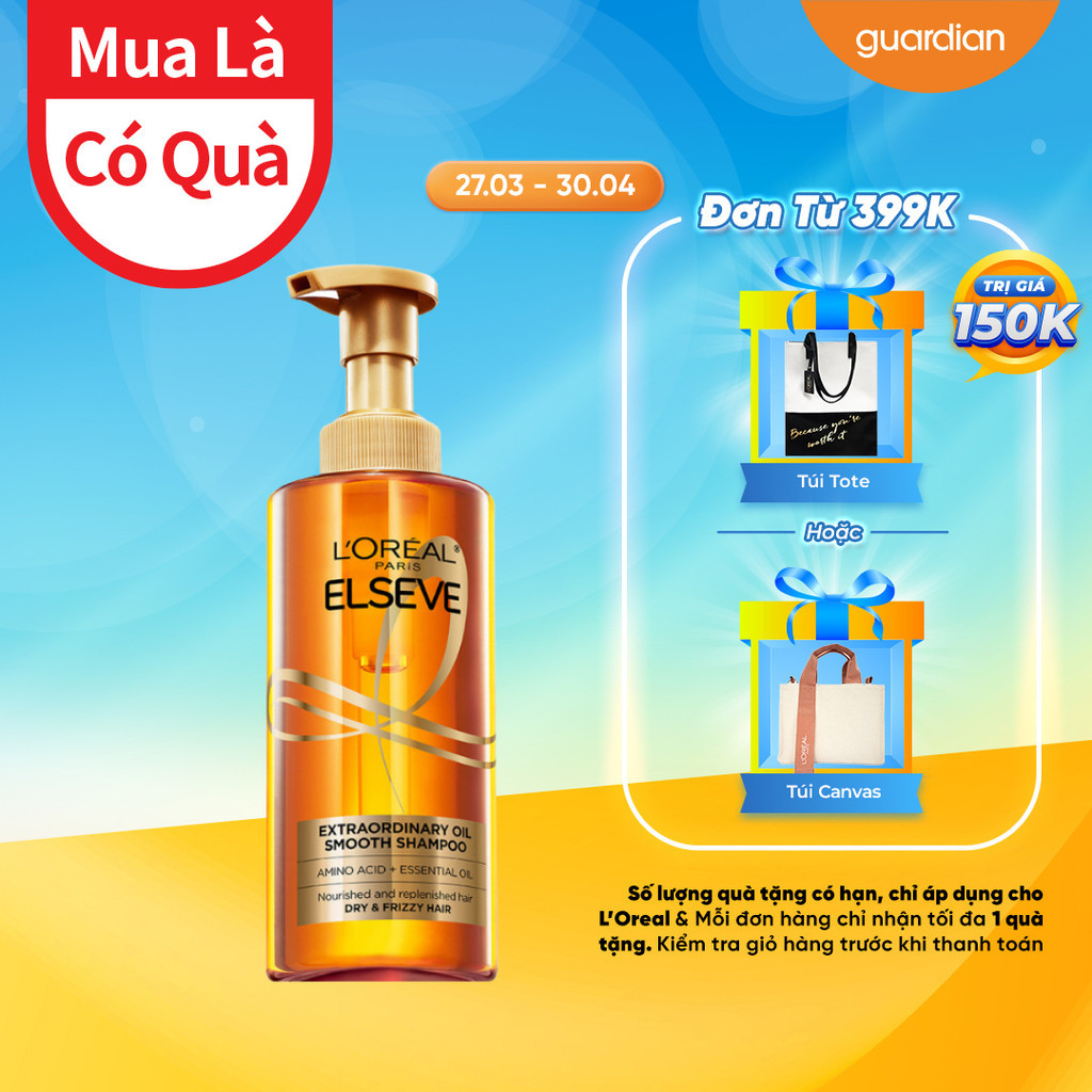 Dầu Gội L'Oreal Paris Dưỡng Tóc Suôn Mượt Tóc Cao Cấp 440ml