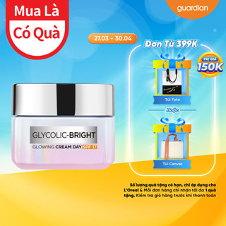 Kem Dưỡng Ban Ngày L'Oreal Paris Glycolic Bright SPF 17 Sáng Da  50ml