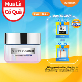 Kem dưỡng ban đêm L'Oreal Paris Glycolic Bright sáng da  50ml