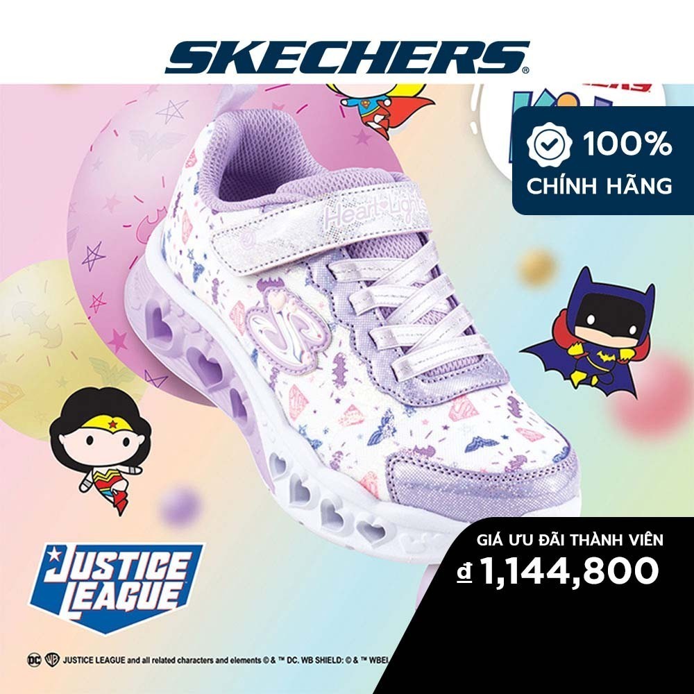 Skechers Bé Gái Giày Thể Thao Thường Ngày DC Collection Flutter Heart Lights - 319509L-LVMT