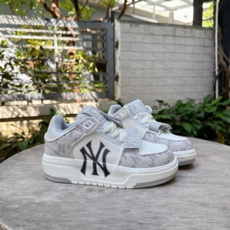  Giày MLB Chunky Liner Mid Ny xám nam nữ giày mlb chunky cổ cao bản S.Cấp hot 2024 
