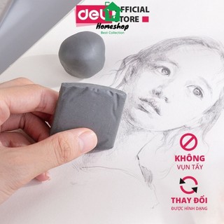 Pvn63399 gôm tẩy đất sét mỹ thuật cao cấp deli