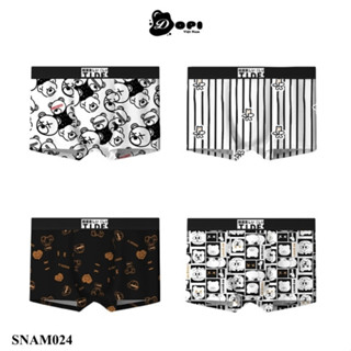 Quần lót nam boxer SNAM024 sịp đùi nam cao cấp đáy lót kháng khuẩn hoạ tiết độc đáo [Hộp 4 quần]