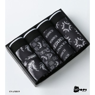 Quần lót nam boxer SNAM019-34 sịp đùi nam cao cấp hoạ tiết độc đáo [Hộp 4 quần]