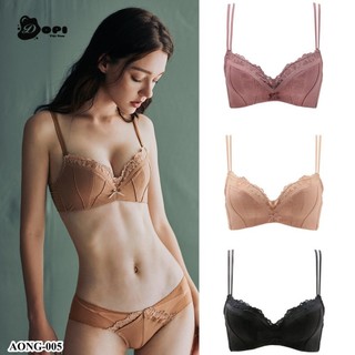 Bộ đồ lót áo ngực và quần lót nữ cao cấp không gọng phối ren AONG-005