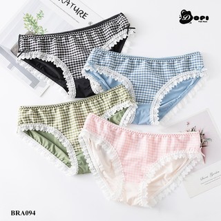 (BRA094) Quần lót nữ trơn in caro quần chíp nữ đồ lót cao cấp