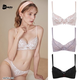 Bộ đồ lót áo ngực và quần lót nữ cao cấp không gọng phối ren AONG-010