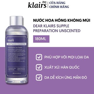 Toner Klairs 180ml phục hồi da dưỡng da trắng sáng giúp giảm mụn cấp ẩm