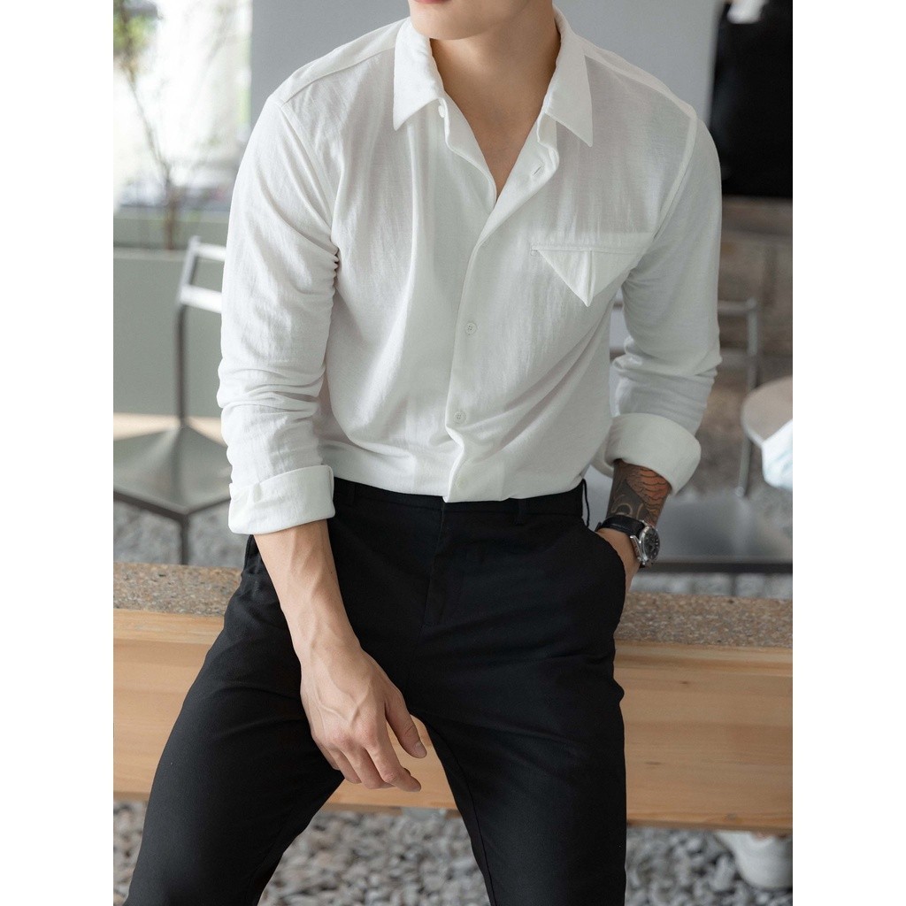 Áo Sơ Mi Nam Plain Linen, Chất Vải Rayon Thoải Mái, SM0020, SOMEHOW